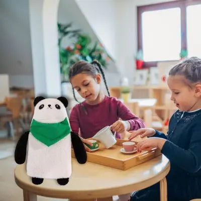 Bouillotte peluche panda la peluche kawaii ludique debout avec fillettes