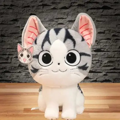 Kawaii peluche chat coquin debout très serein peluche chat