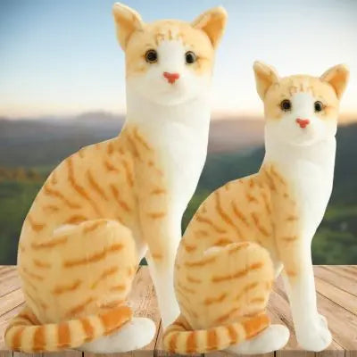 Peluche chat réaliste-kawaii peluche vibrant de couleurs et deux tailles disponibles