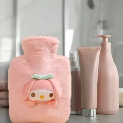 Bouillotte peluche rose au design innovant de doudou stitch