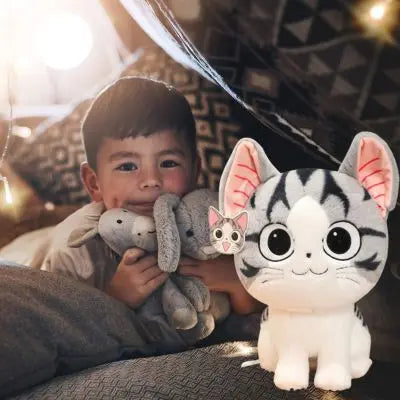 belle peluche chat kawaii chat souriant aux grands yeux kawaii