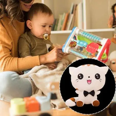 Peluche kawaii-peluche chat, le compagnon de jeu irrésistible, doudou en famille