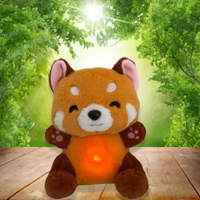Peluche panda roux-peluche kawaii, il est trop mignon au jardin, peluche stitch