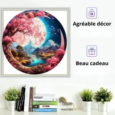 Puzzle 3D sakura un vrai tableau décoratif beau cadeau de Noël puzzle en bois