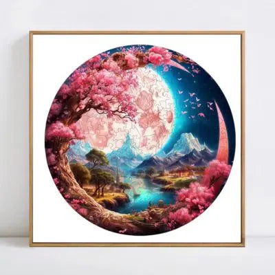 Puzzle 3D fleurs sakura un vrai tableau décoratif au salon puzzle en bois