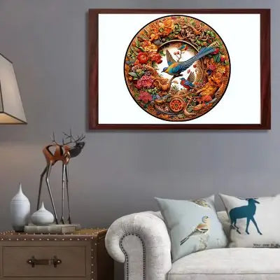 Puzzle bois l'hirondelle brune enchantée un vrai décor du salon