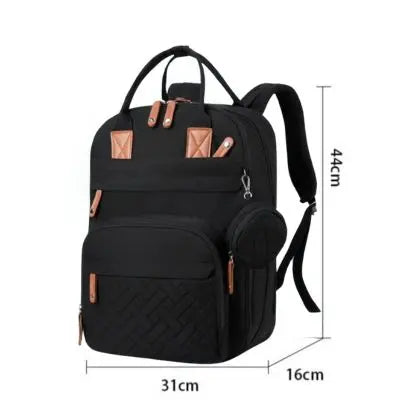 sac à langer-bébé-léger-de-couleur-noire