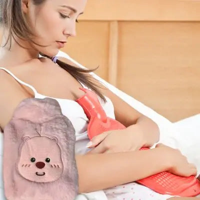 Bouillotte ours en peluche kawaii apaisante et douce antistress pour fille
