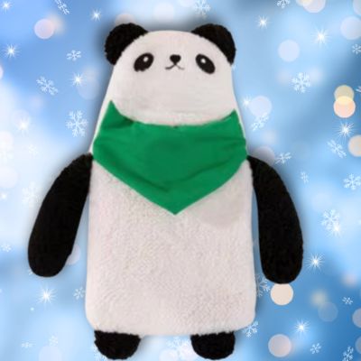 Bouillotte peluche panda-peluche kawaii trop mignonne aux gros yeux