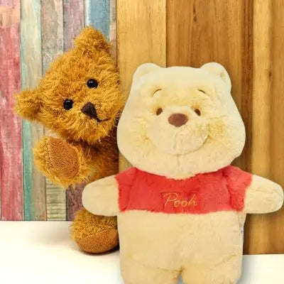 Bouillotte peluche Winnie assis peluche kawaii Disney la belle bouillotte stitch