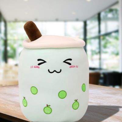 Peluche bubble tea-peluche kawaii jus de pommes grincheux à la véranda