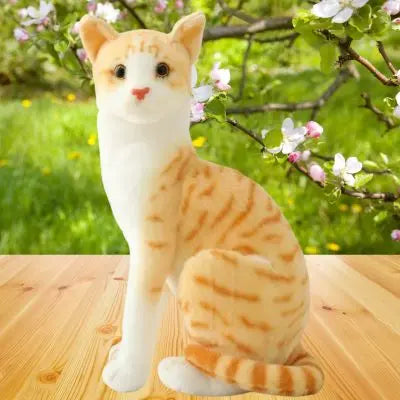 Peluche chat réaliste-kawaii peluche éveil des sens-peluche chat 