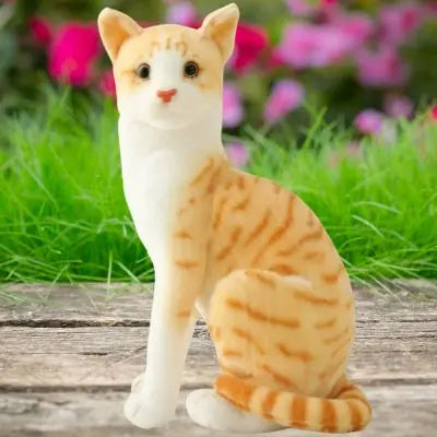 Peluche chat réaliste-kawaii peluche ludique et blonde apaisante pour les enfants