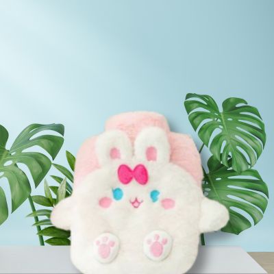 Bouillotte peluche lapin la belle peluche kawaii souriante et chauffante