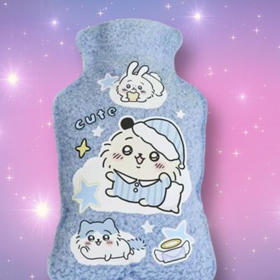 Bouillotte peluche la belle peluche kawaii chat souriant et doux