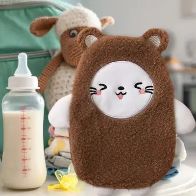 Bouillotte peluche-la peluche kawaii-chat-au-berceau-de-bébé