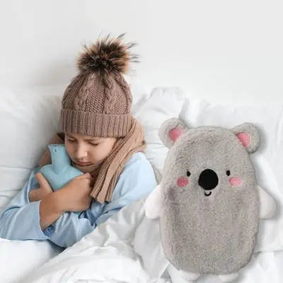 Bouillotte peluche-la peluche kawaii-le Teddy-bear-gris-clair
