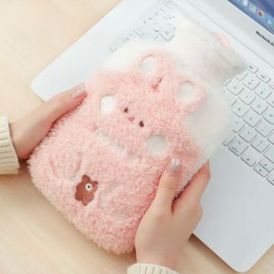 Bouillotte peluche kawaii rose très attrayant pour soulager les douleurs