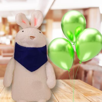 Bouillotte peluche le lapin kawaii une-solution au sommeil pour bébé