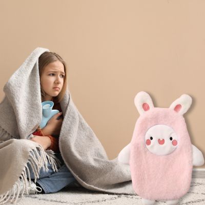 Bouillotte peluche-lapin la peluche kawaii-attrayante-pour-réchauffer-le-corps de la fille