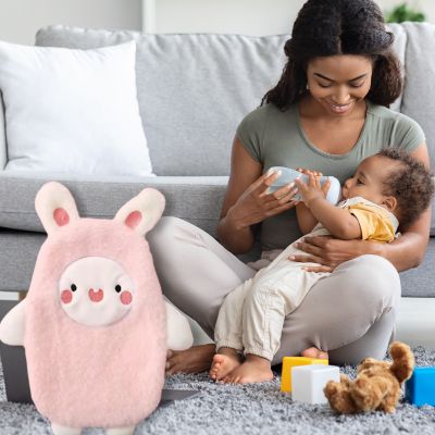 Bouillotte peluche lapin la peluche kawaii-mignon-avec-bébé-qui-tête