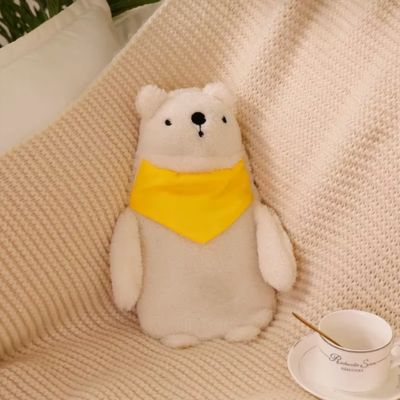 Bouillotte peluche ours polaire peluche kawaii mignon et chaleureux