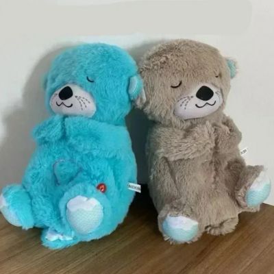 Doudou loutre qui respire, peluche loutre douillette et intelligente