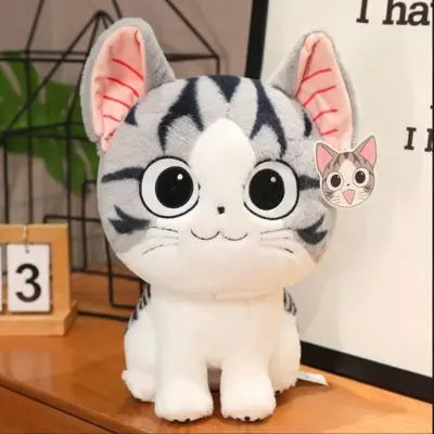 Kawaii peluche chat japonais chat souriant aux grands yeux kawaii