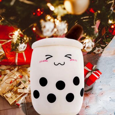 Peluche bubble tea lait frappé le grincheux qui dort sur la table de Noël