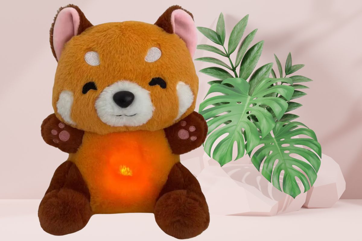 Peluche panda rousse et soyeuse pour enfants charmeuse et interactive-mesbebefleur