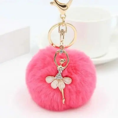 Porte clé ballerine rose doux-et-attrayant pour le sac-a-main