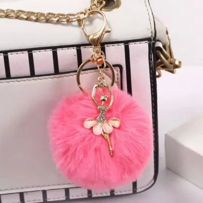 porte clé glamour-rose douillet-et-attrayant-pour sac a main et surtout pour sac a main femme