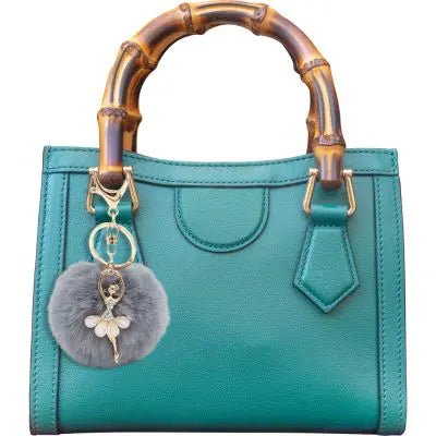 porte clé gris peluche-pour sac a main et sac à main bandoulière