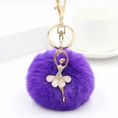 porte clé violet de sac douillet pour ranger les clés pour sac-a main 