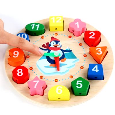 Puzzle 3 ans la montre jeu Montessori, le véritable puzzle bois ludique