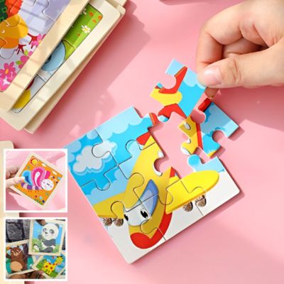 Puzzle 3 ans-puzzle 3D en bois l'avion coloré aux belles couleurs