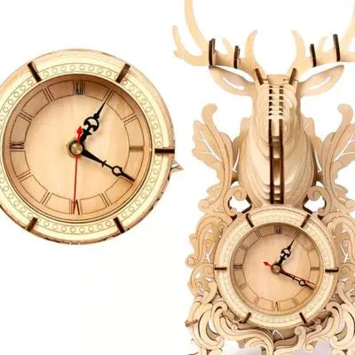 Puzzle 3D en bois l'horloge, un classique vintage casse-tête