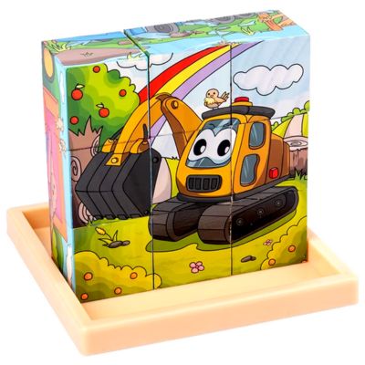 Puzzle 3D les véhicules ingénierie bloc en bois casse-tête