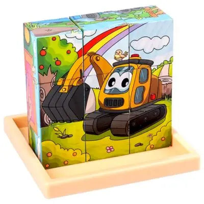 Puzzle 3D les véhicules ingénierie bloc en bois casse-tête