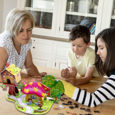 Puzzle 3D maison belle alternative de jeu en famille entre mère et enfants