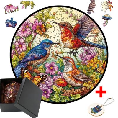 Puzzle 3D les oiseaux du paradis colorés qui s'envolent