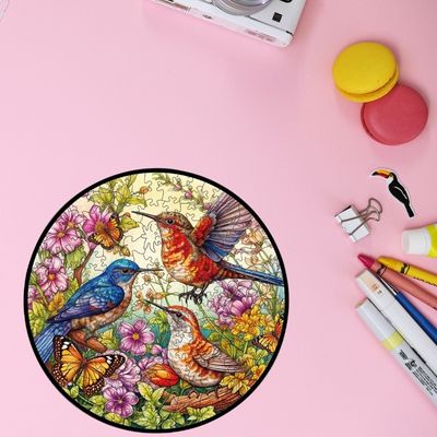 Puzzle 3D les beaux oiseaux du paradis en oeuvre d'art