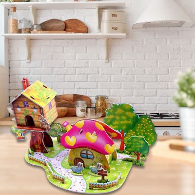 Puzzle 3D maison perspective en tri dimensions partout chez vous