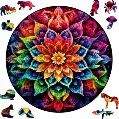 Puzzle adulte, un véritable puzzle en bois coloré et régulier