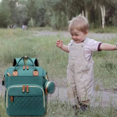 sac à dos vert-spacieux-pour-effet des enfants