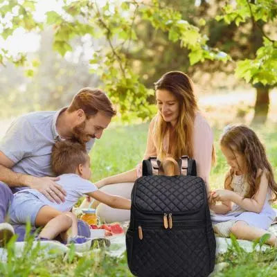 Sac a langer glamour et noir sac a langer bebe confortable et spacieux