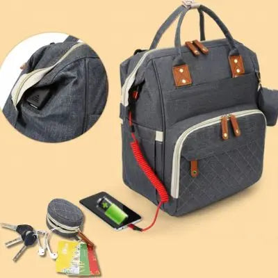 Sac a langer-spacieux-pour-ranger-biberons et jouets