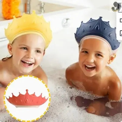 Visière de bain duo rose, jaune, bleu dans le bain